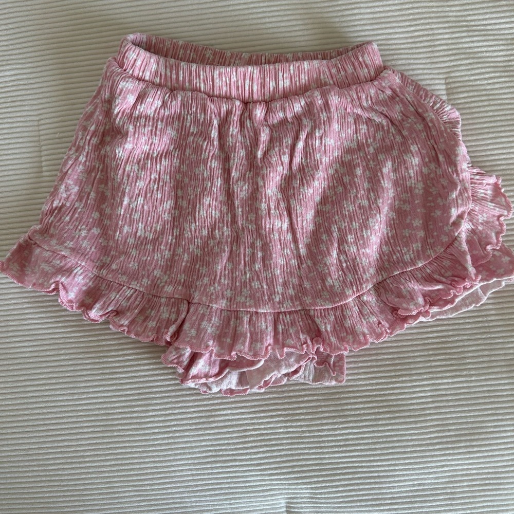 Zara Pink Ruffled Kids Shorts